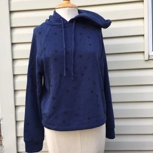 Olivia & Vivian dark blue star hoodie sweatshirt